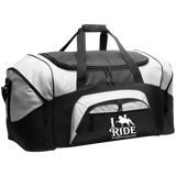 I RIDE AN AMERICAN SADDLEBRED (WHITE) BG99 Colorblock Sport Duffel