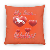 MY LOVE WALKS (Pleasure) ZP14 Small Square Pillow