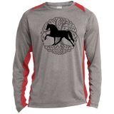 TWH PLEASURE TREE OF LIFE ST361LS Long Sleeve Heather Colorblock Performance Tee