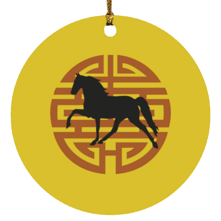 Tennessee Walking Horse Pleasure on Japanese Art SUBORNC Circle Ornament