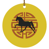 Tennessee Walking Horse Pleasure on Japanese Art SUBORNC Circle Ornament