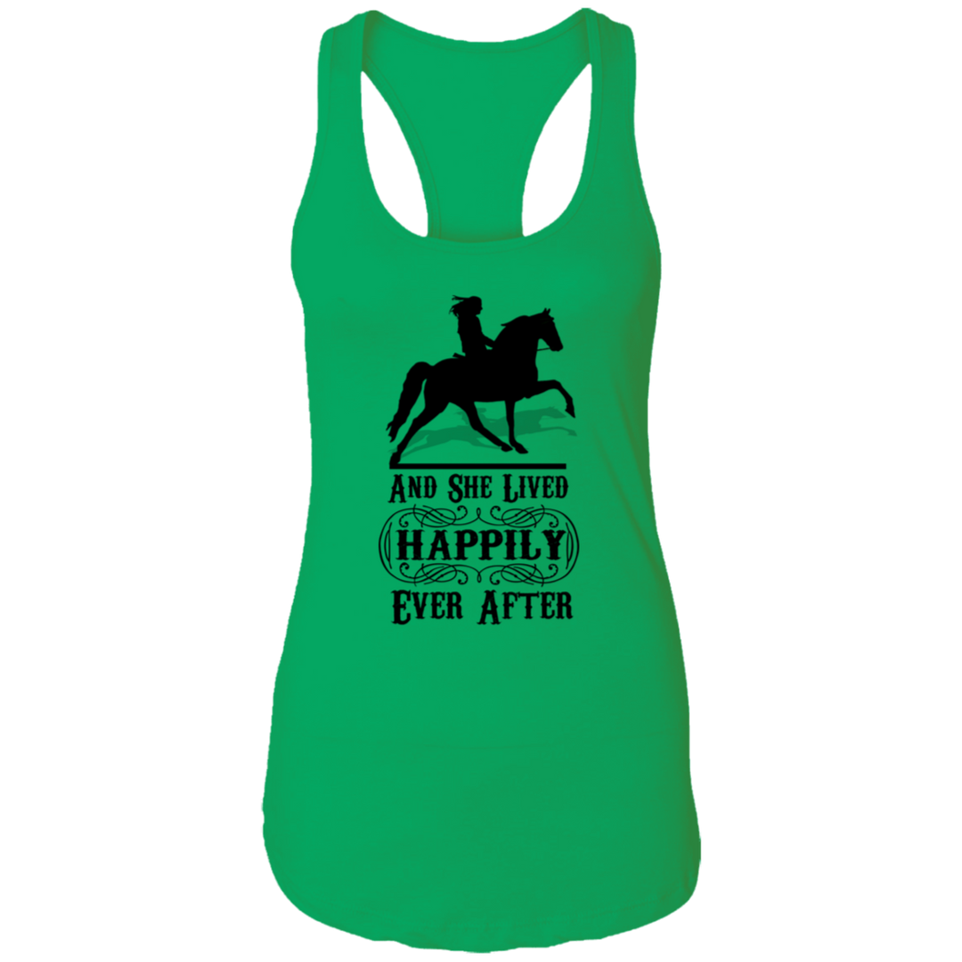 HAPPILY EVER AFTER (TWH Pleasure) Blk NL1533 Ladies Ideal Racerback Tank