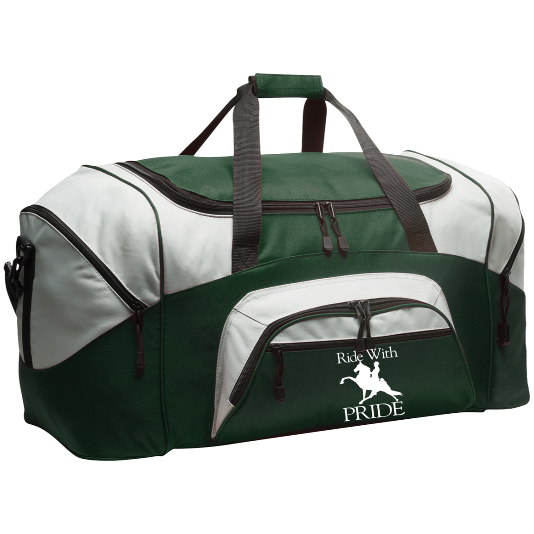 RIDEWITHPRIDEWHITE BG99 Colorblock Sport Duffel