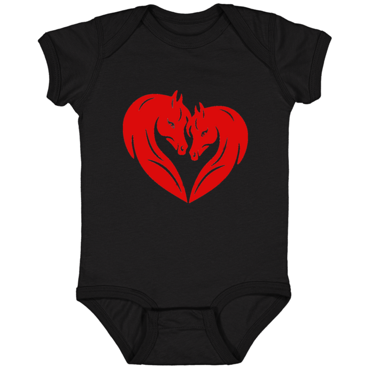 HORSE HEAD HEART 4424 Infant Fine Jersey Bodysuit