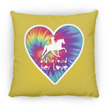 SHE FOUND HER LOVE TWH PLEASURE HEART ZP18 Large Square Pillow