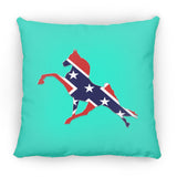 Rebel on the Rail Tennessee Walking Horse Performance ZP18 Large Square Pillow