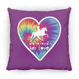 SHE FOUND HER LOVE TWH PLEASURE HEART ZP14 Small Square Pillow