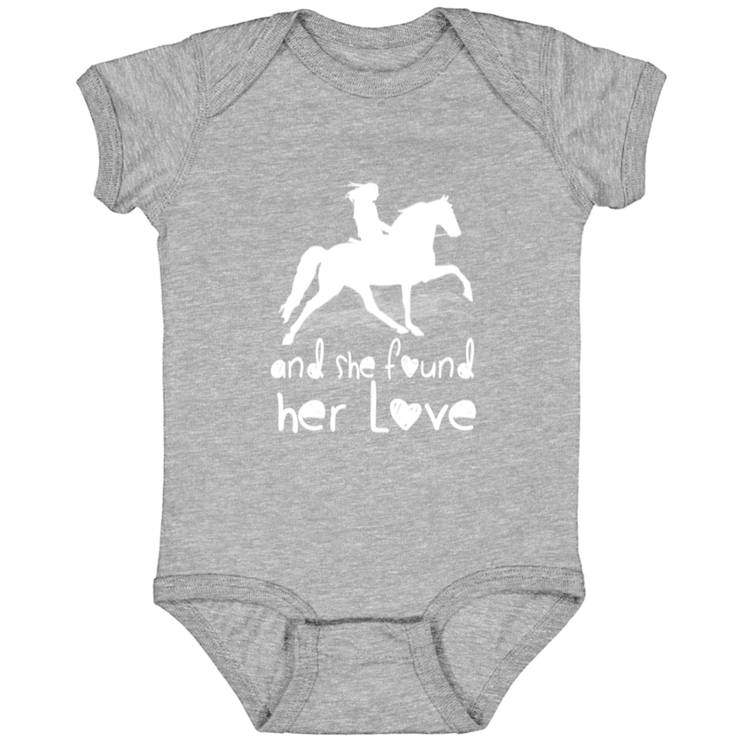 SHE FOUND HER LOVE (TWH pleasure) white art 4424 Infant Fine Jersey Bodysuit