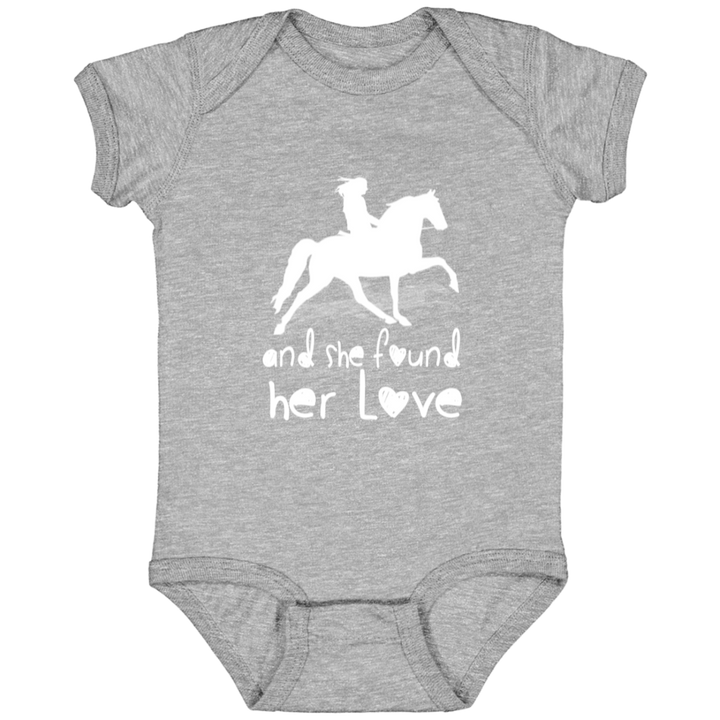 SHE FOUND HER LOVE (TWH pleasure) white art 4424 Infant Fine Jersey Bodysuit