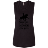 HAPPILY EVER AFTER (TWH Pleasure) Blk B8803 Ladies' Flowy Muscle Tank