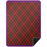RED TARTAN BSHL Premium Black Sherpa Blanket 60x80