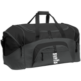 RIDE LIKE YOU STOLE HIM (WHITE) BG99 Colorblock Sport Duffel