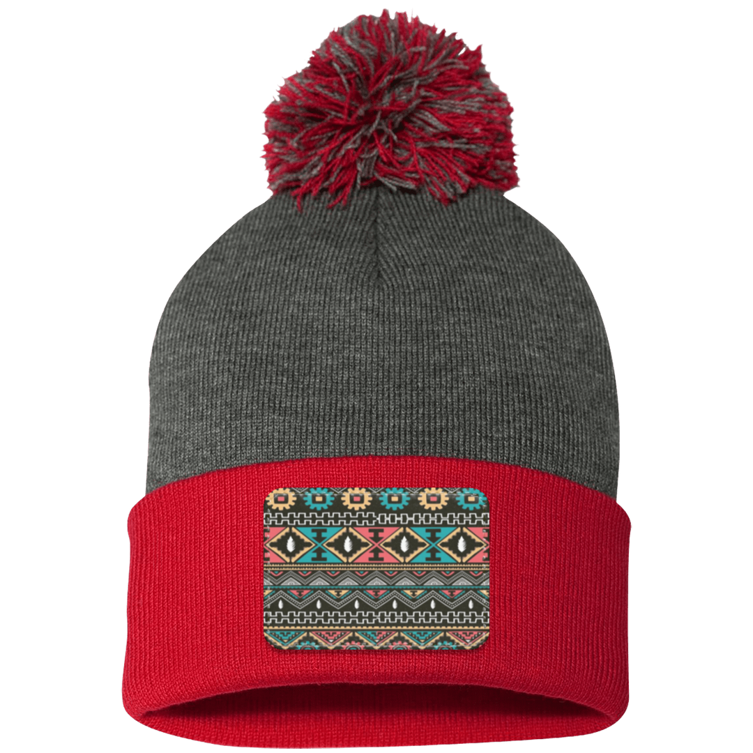 AZTEC 1 SP15 Pom Pom Knit Cap - Patch