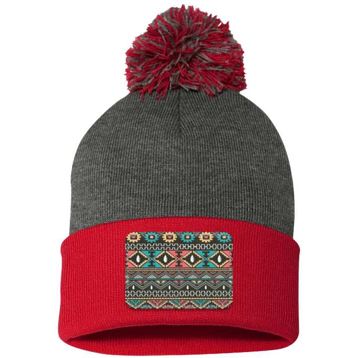 AZTEC 1 SP15 Pom Pom Knit Cap - Patch