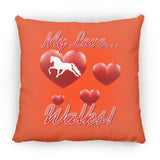 MY LOVE WALKS (Pleasure) ZP16 Medium Square Pillow
