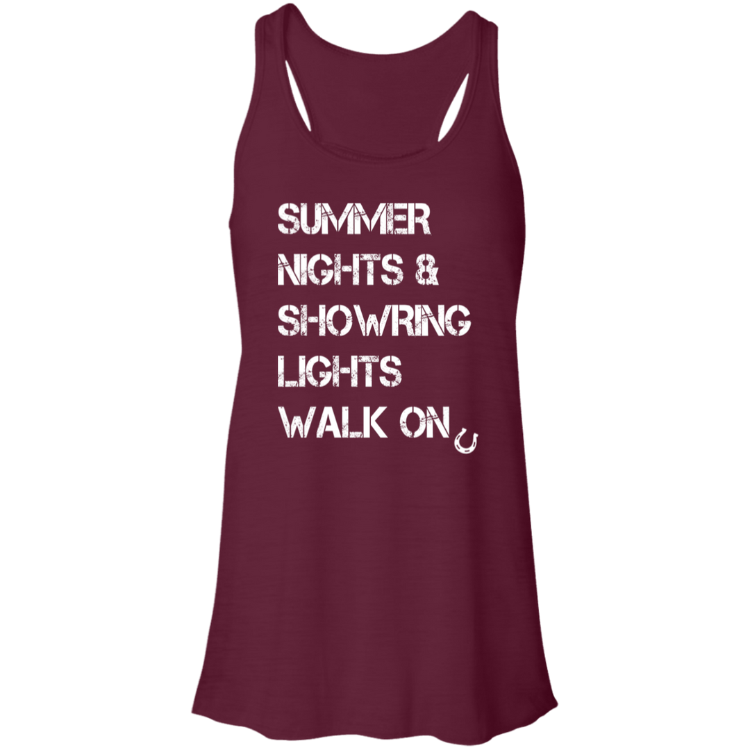 Summer Nights Showring Lights Walk On B8800 Flowy Racerback Tank