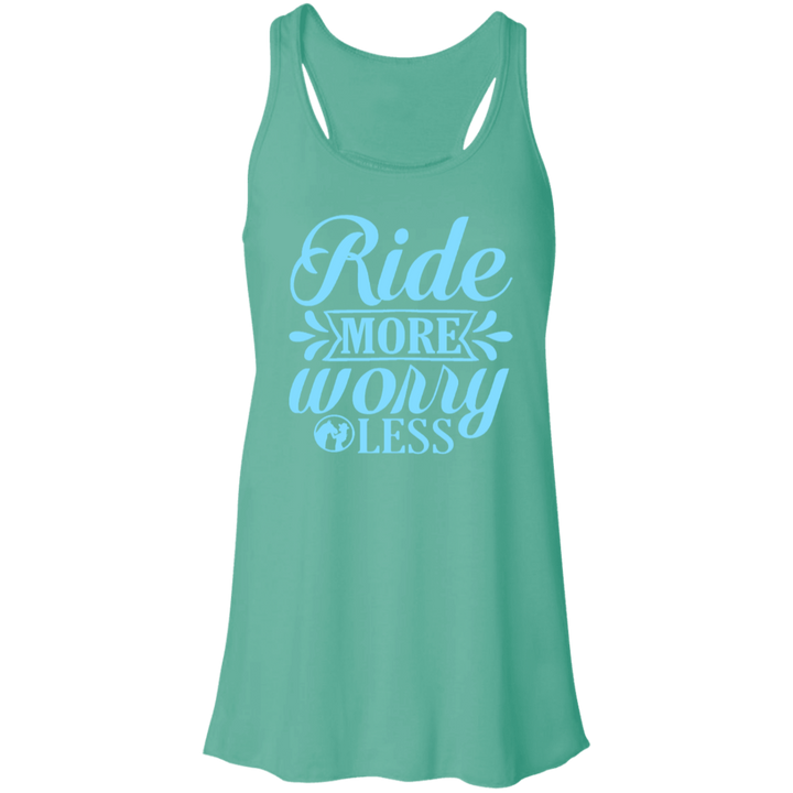 RIDE MORE WORRY LESS B8800 Flowy Racerback Tank