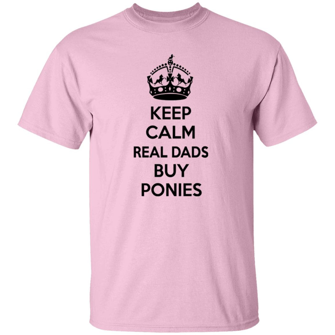 REAL DADS BUY PONIES (black) G500 5.3 oz. T-Shirt