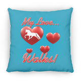 MY LOVE WALKS (Pleasure) ZP18 Large Square Pillow