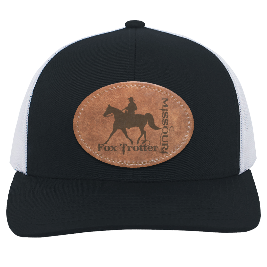 MISSOURI FOX TROTTER ON LEATHER 104C Trucker Snap Back - Patch