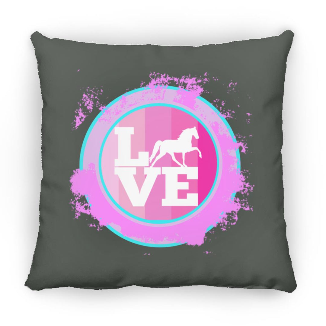 TWH PLEASURE BLEACH SPLATTER PINK TEAL ZP18 Large Square Pillow