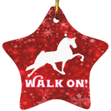 WALK ON ORNAMENT RED SNOW FLAKE WALK ON RED SNOWFLAKE (4 SHAPES)