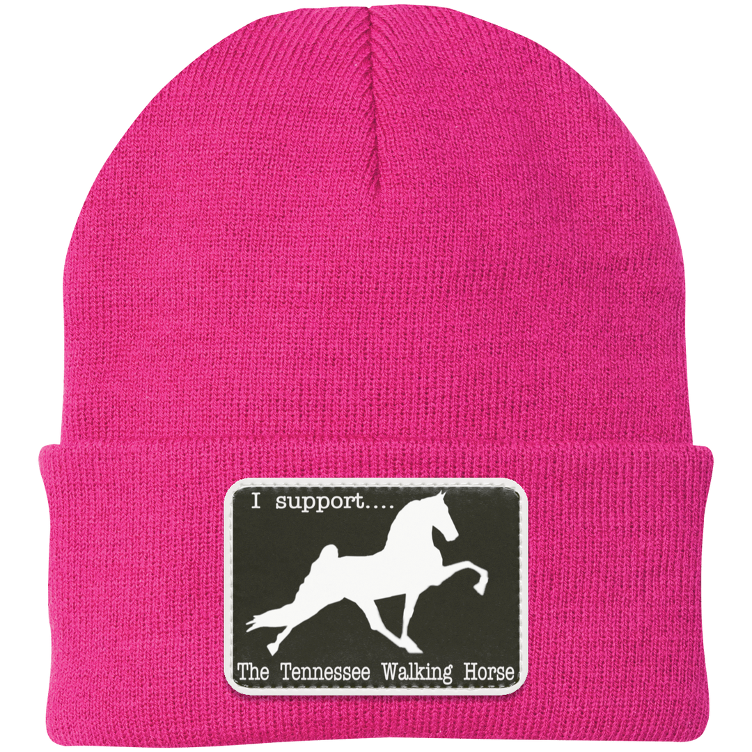 I SUPPORT THE TWH -RECTANGLE CP90 Knit Cap - Patch