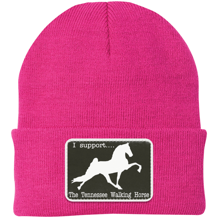 I SUPPORT THE TWH -RECTANGLE CP90 Knit Cap - Patch