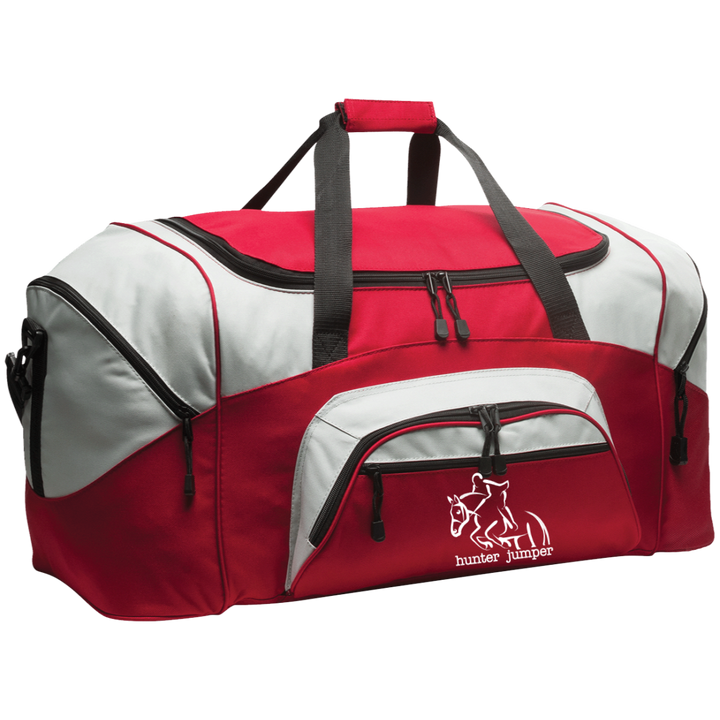 HUNTER JUMPER STYLE 1 (WHITE) 4HORSE BG99 Colorblock Sport Duffel