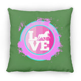 TWH PLEASURE BLEACH SPLATTER PINK TEAL ZP14 Small Square Pillow