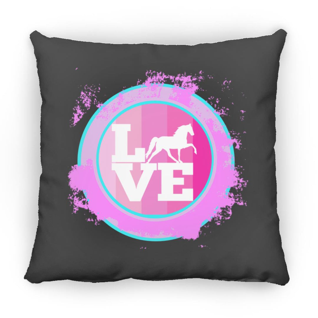 TWH PLEASURE BLEACH SPLATTER PINK TEAL ZP18 Large Square Pillow