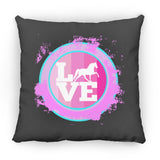 TWH PLEASURE BLEACH SPLATTER PINK TEAL ZP18 Large Square Pillow