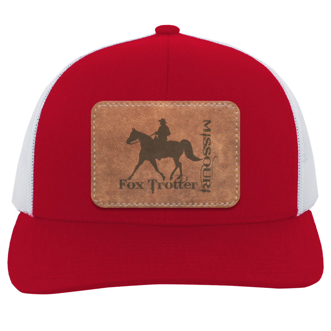 MISSOURI FOX TROTTER ON LEATHER 104C Trucker Snap Back - Patch