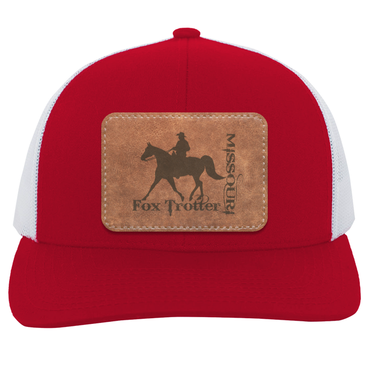 MISSOURI FOX TROTTER ON LEATHER 104C Trucker Snap Back - Patch