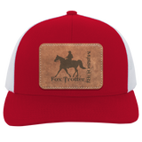 MISSOURI FOX TROTTER ON LEATHER 104C Trucker Snap Back - Patch
