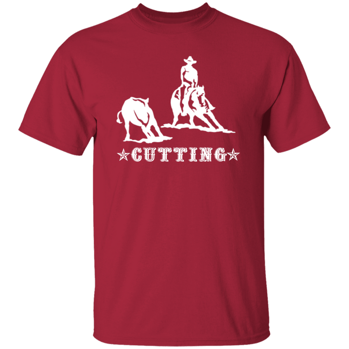 CUTTING STYLE 1 (white) 4HORSE G500 5.3 oz. T-Shirt