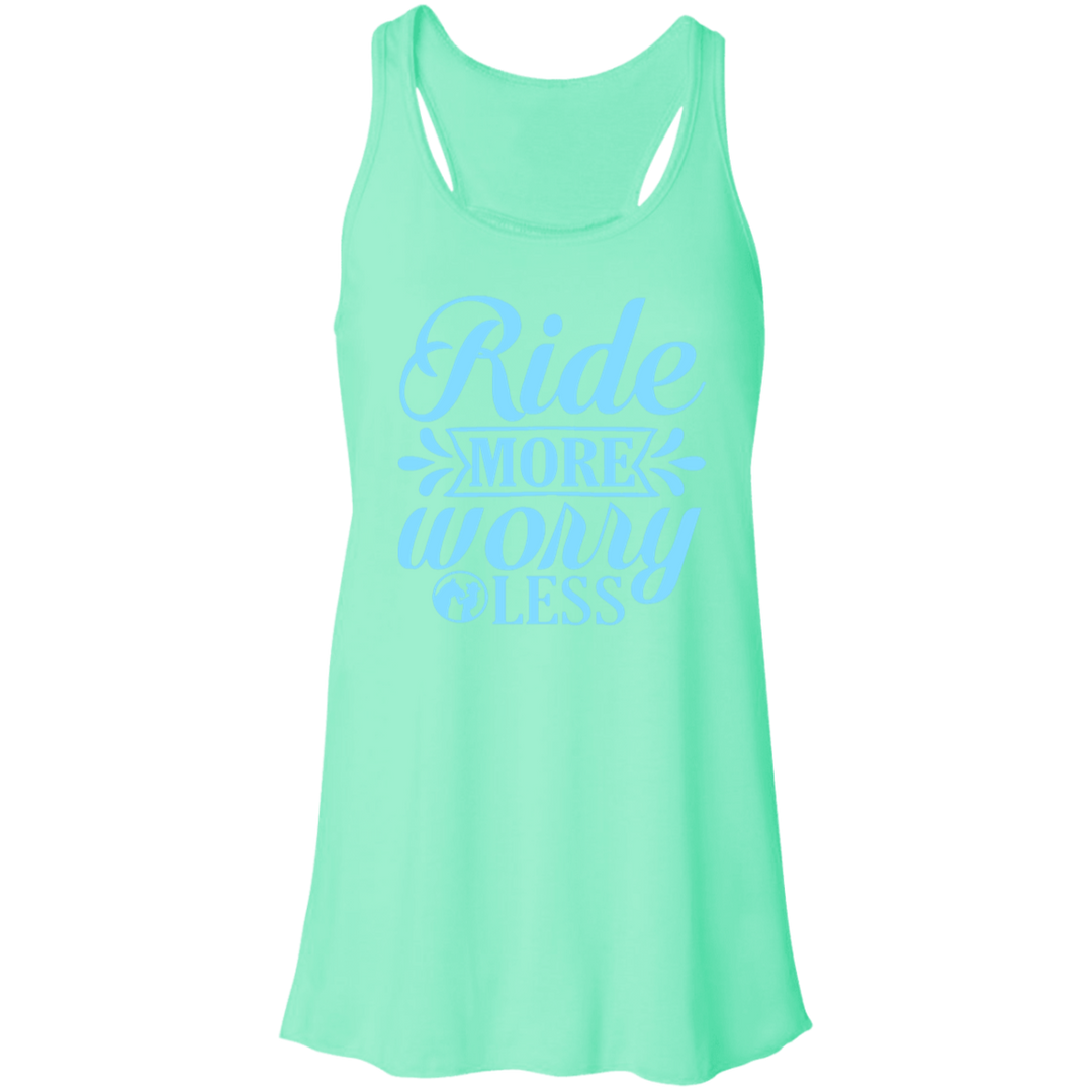 RIDE MORE WORRY LESS B8800 Flowy Racerback Tank