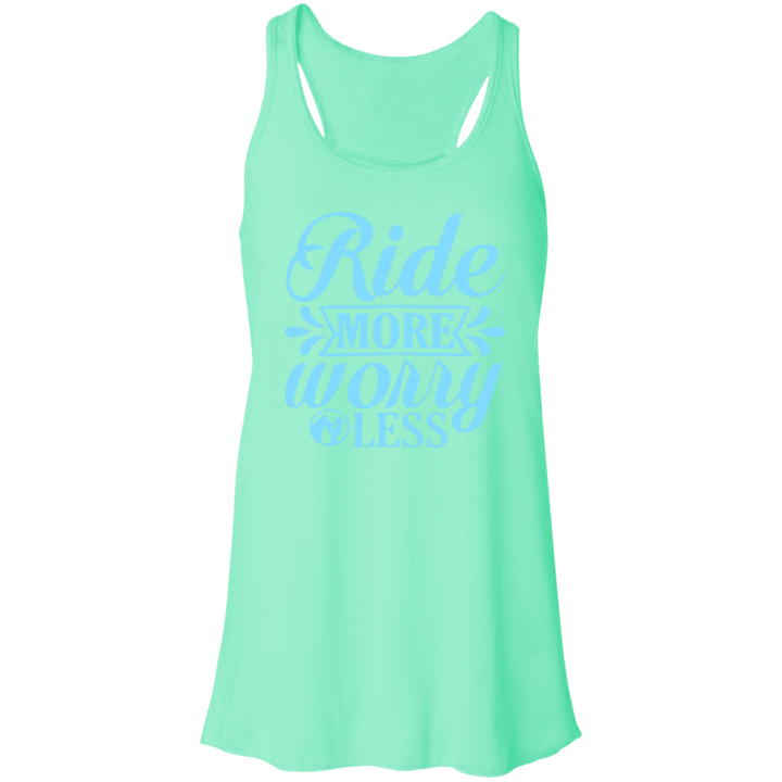 RIDE MORE WORRY LESS B8800 Flowy Racerback Tank