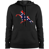 Rebel on the Rail Tennessee Walking Horse Performance LST254 Ladies' Pullover Hooded Sweatshirt