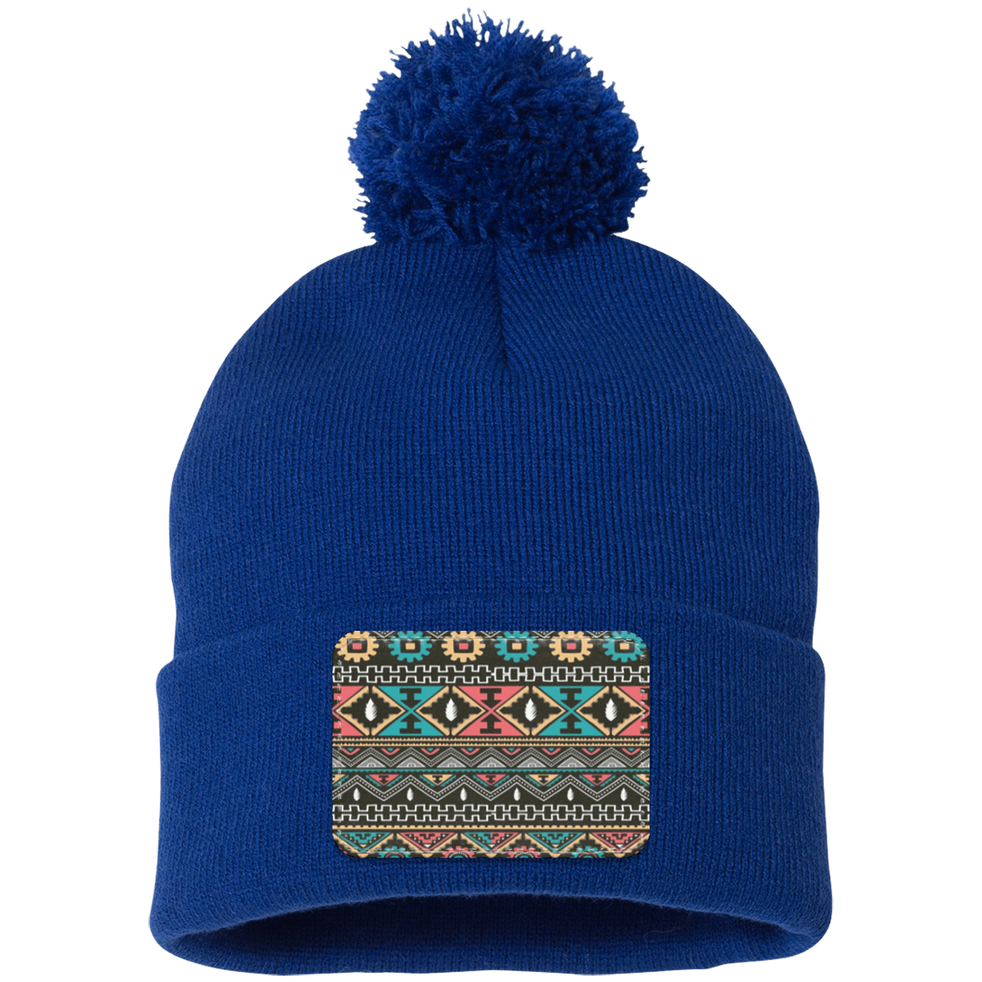 AZTEC 1 SP15 Pom Pom Knit Cap - Patch