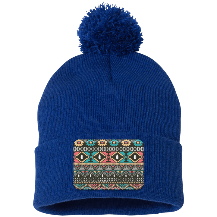 AZTEC 1 SP15 Pom Pom Knit Cap - Patch