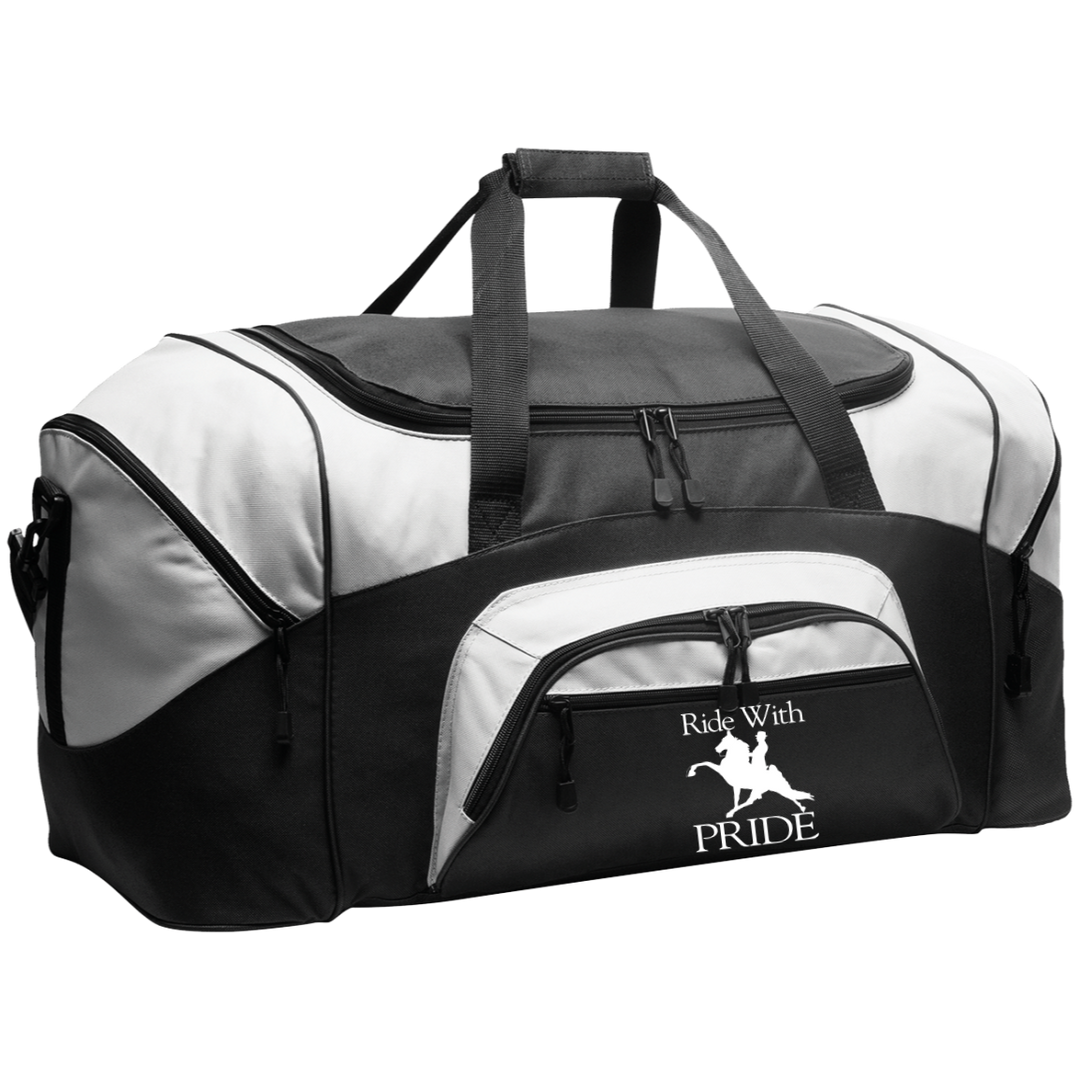 RIDEWITHPRIDEWHITE BG99 Colorblock Sport Duffel