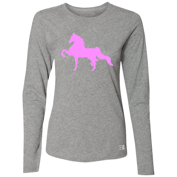 AMERICAN SADDLEBRED PINK 64LTTX Ladies’ Essential Dri-Power Long Sleeve Tee