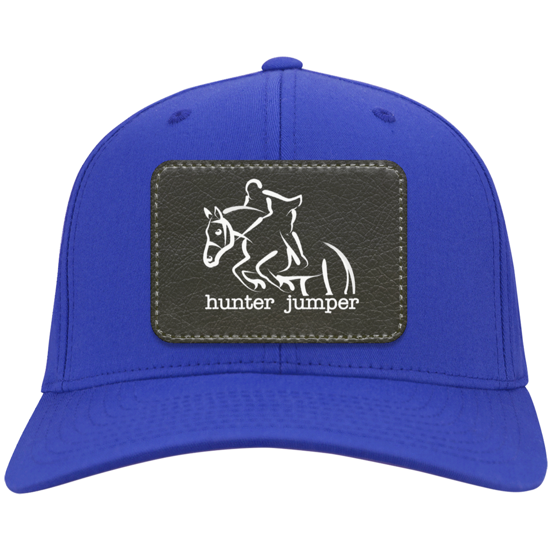 HUNTER JUMPER BLACK LEATHER CP80 Twill Cap - Patch