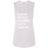 Summer Nights Showring Lights Walk On B8803 Ladies' Flowy Muscle Tank
