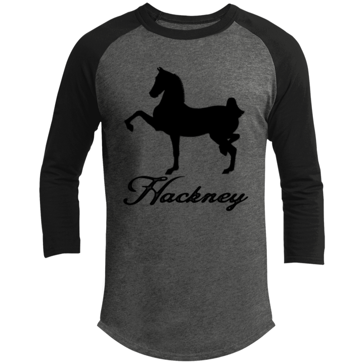 HACKNEY DESIGN 1 (black) 4HORSE T200 3/4 Raglan Sleeve Shirt