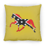 Rebel on the Rail Tennessee Walking Horse Pleasure ZP18 Large Square Pillow