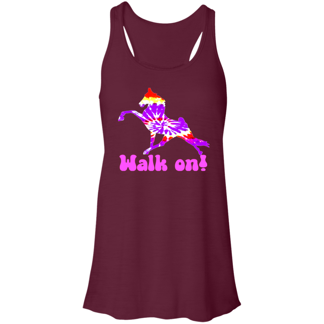TIE DYE WALK ON B8800 Flowy Racerback Tank