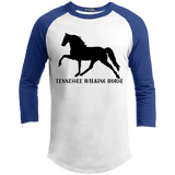 Tennessee Walker (black) 4HORSE YT200 Youth 3/4 Raglan Sleeve Shirt