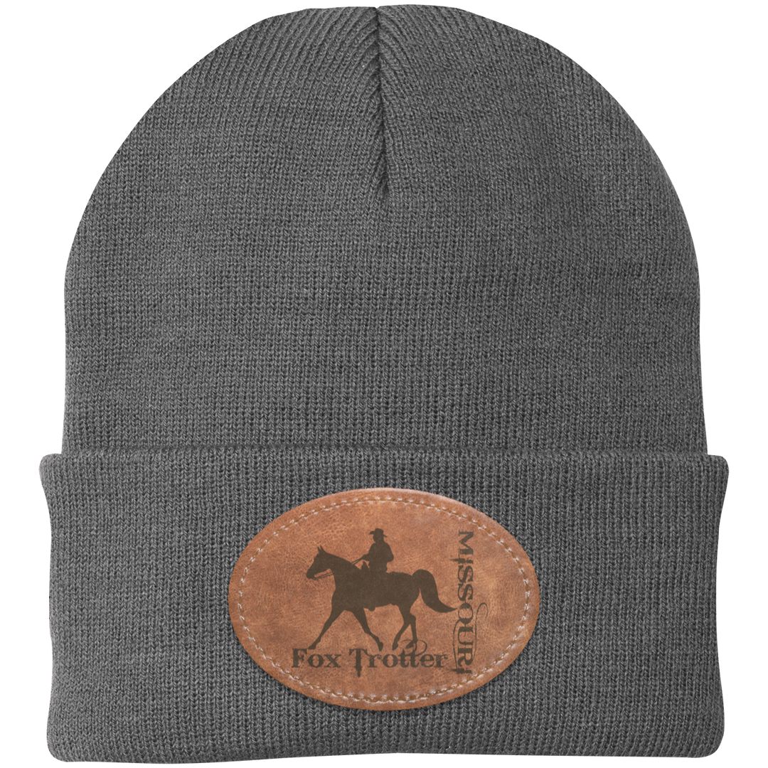 MISSOURI FOX TROTTER ON LEATHER CP90 Knit Cap - Patch